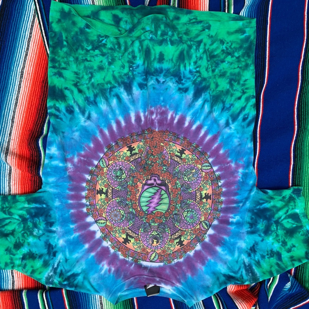 Liquid blue Grateful Dead Celtic mandala T shirt
